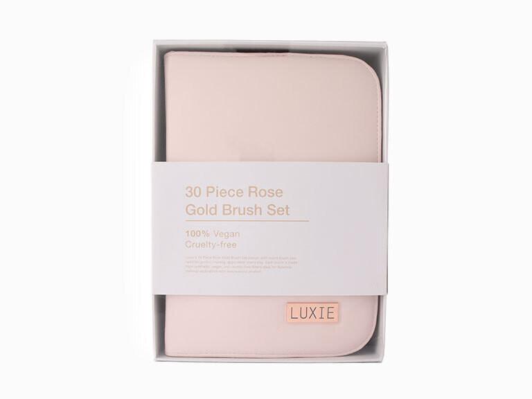 30-Piece Rose Gold Brush Set