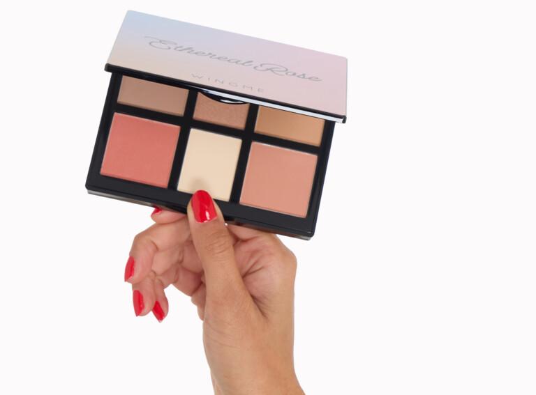 Resized Media/0325 BOXY Picks InHand 9 WINGME COSMETICS Ethereal Rose Face Eye Palette Light 0946