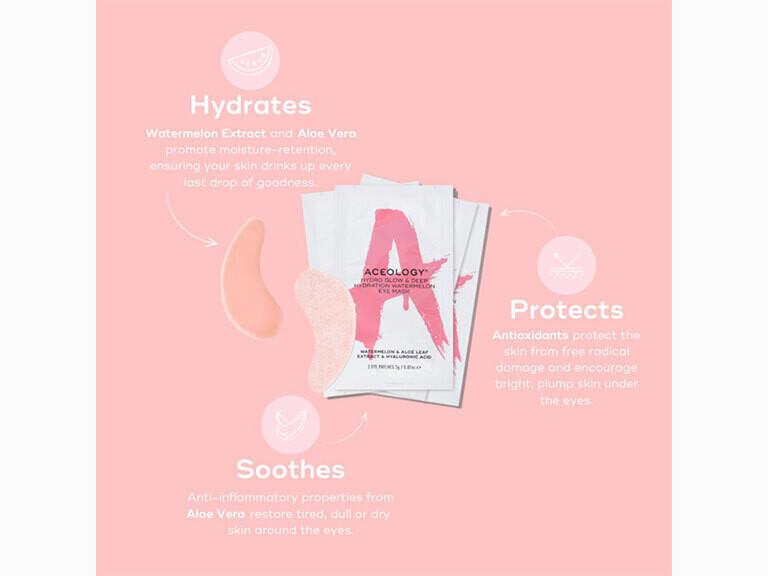 Resized Media/ACEOLOGY Hydro Glow Deep Hydration Watermelon Eye Mask 4PK EDUCATIONAL