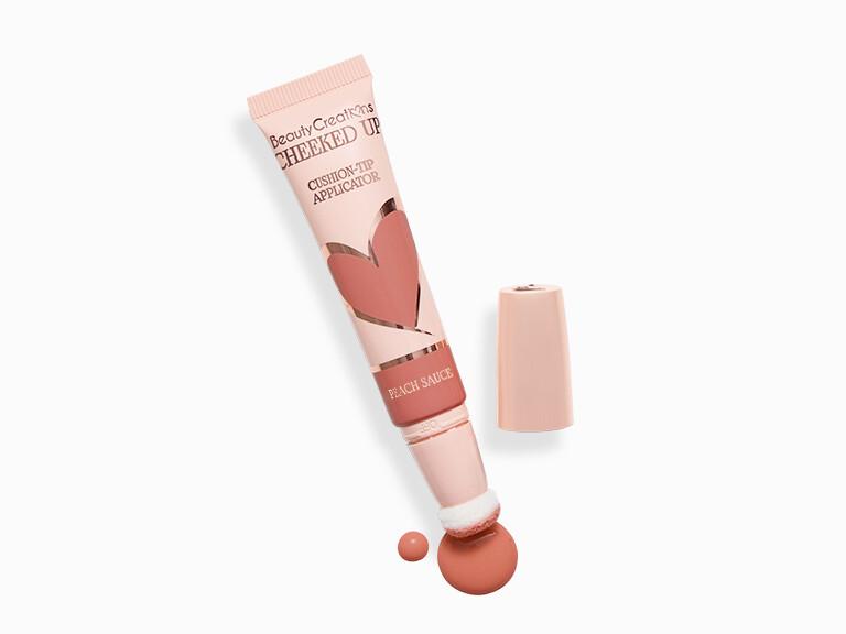 Resized Media/BeautyCreationsFlawlessStayLiquidBlushCheekedUpWands PeachSauce PDP Swatch