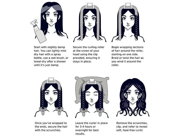 Resized Media/COCUSPOCUS Heatless Hair Curlers PINK FULL 2