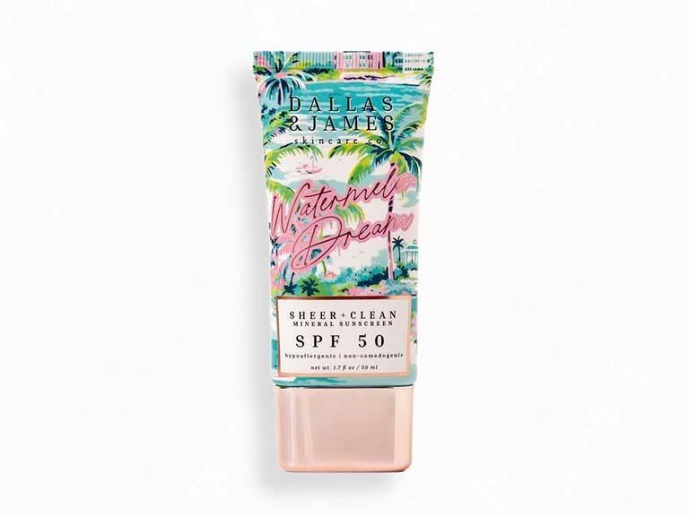 Resized Media/DALLAS JAMESSKINCARECO WatermelonDreamSheer CleanMineralSunscreenSPF50