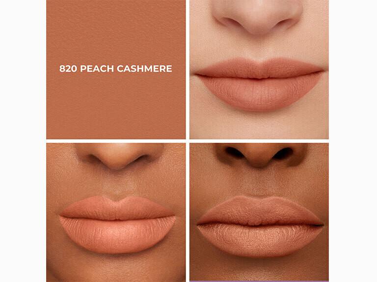 Resized Media/LRAMLIP2000001 LAURA MERCIER CAVIAR SMOOTHING MATTE LIPSTICK PEACH CASHMERE FACE