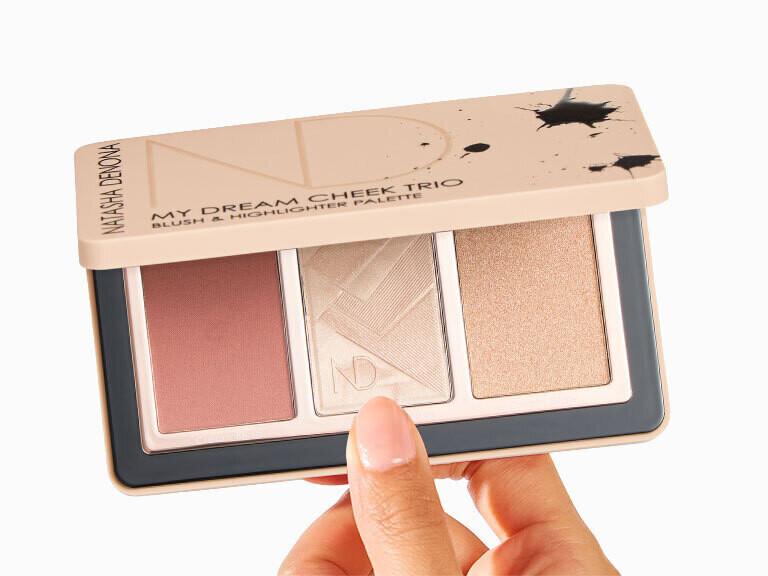 Resized Media/Natasha Denona Blush And Highlighter Palette My Dream Cheek Trio In Hand
