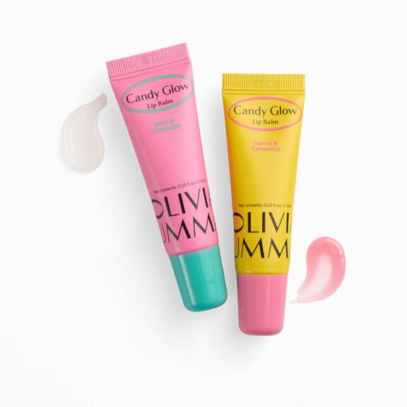 Resized Media/Olivia Umma Candy Glow Lip Balm Duo Mint And Guava Swatch