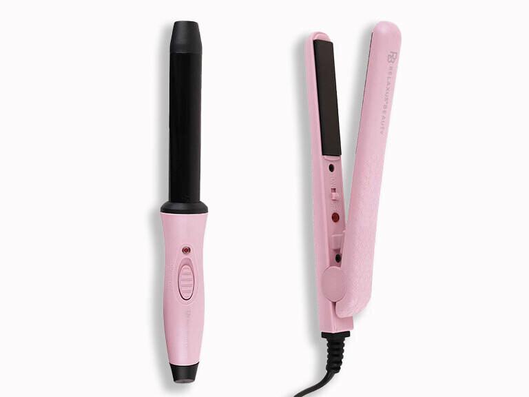 Resized Media/REAXHAS1064283 RELAXUS BEAUTY Mini Straighten And Curl PINK BLUSH 1