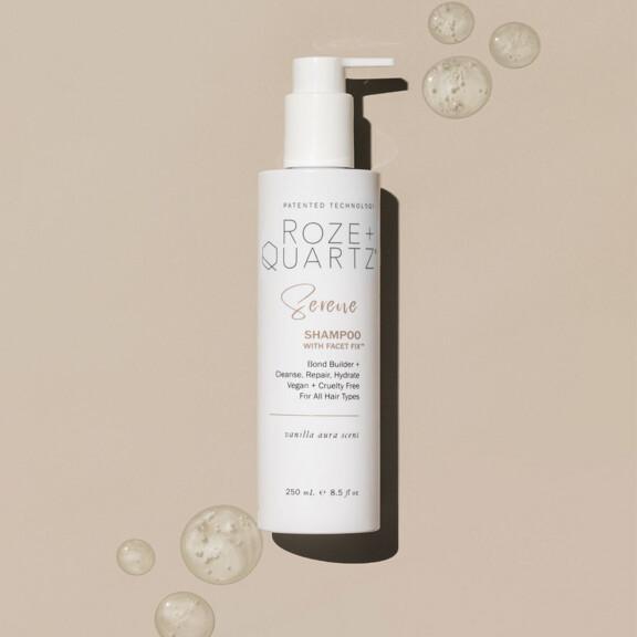 Resized Media/ROZEHCL1049552 Roze Quartz ROZEHCL1049552 Serene Shampoo FULL 8 5oz Lifestyle Product Smear