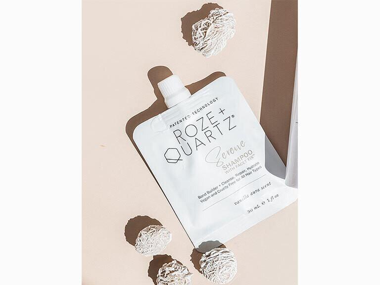 Resized Media/ROZEHCL1049553 Roze Quartz ROZEHCL1049553 Serene Shampoo SAMPLE 1oz Lifestyle Gems